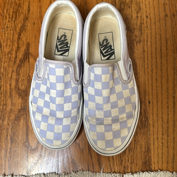 Lavender and White checkered print vans - Picture 5 of 6